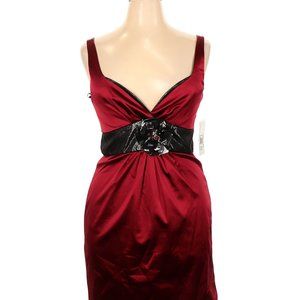 Marc Bouwer Glamit! Solid Red Short Cocktail Dress, 14